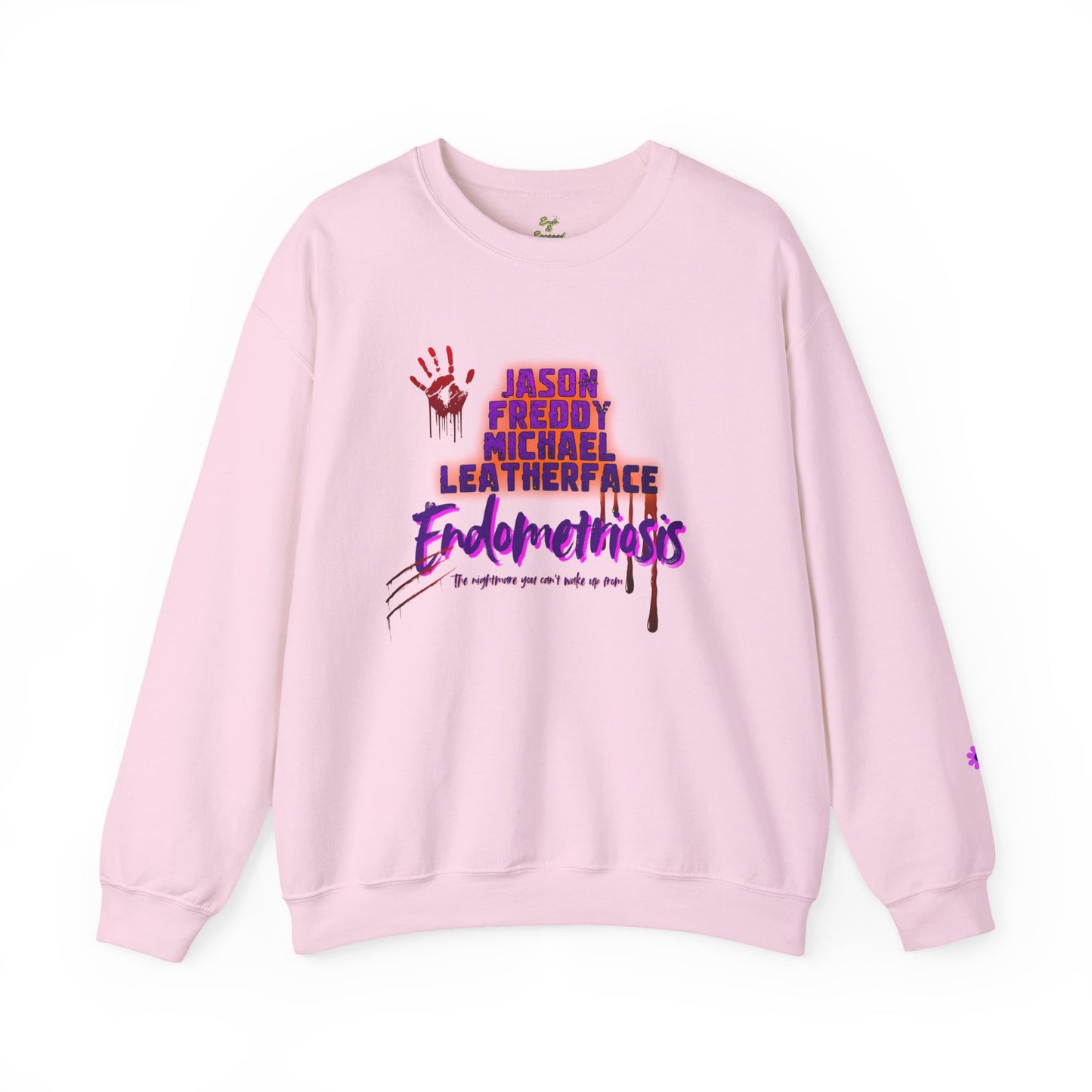 Endometriosis Horror Movie Sweatshirt | Halloween Crewneck | Endometriosis Awareness | Cozy Crew Sweater, Spooky Season