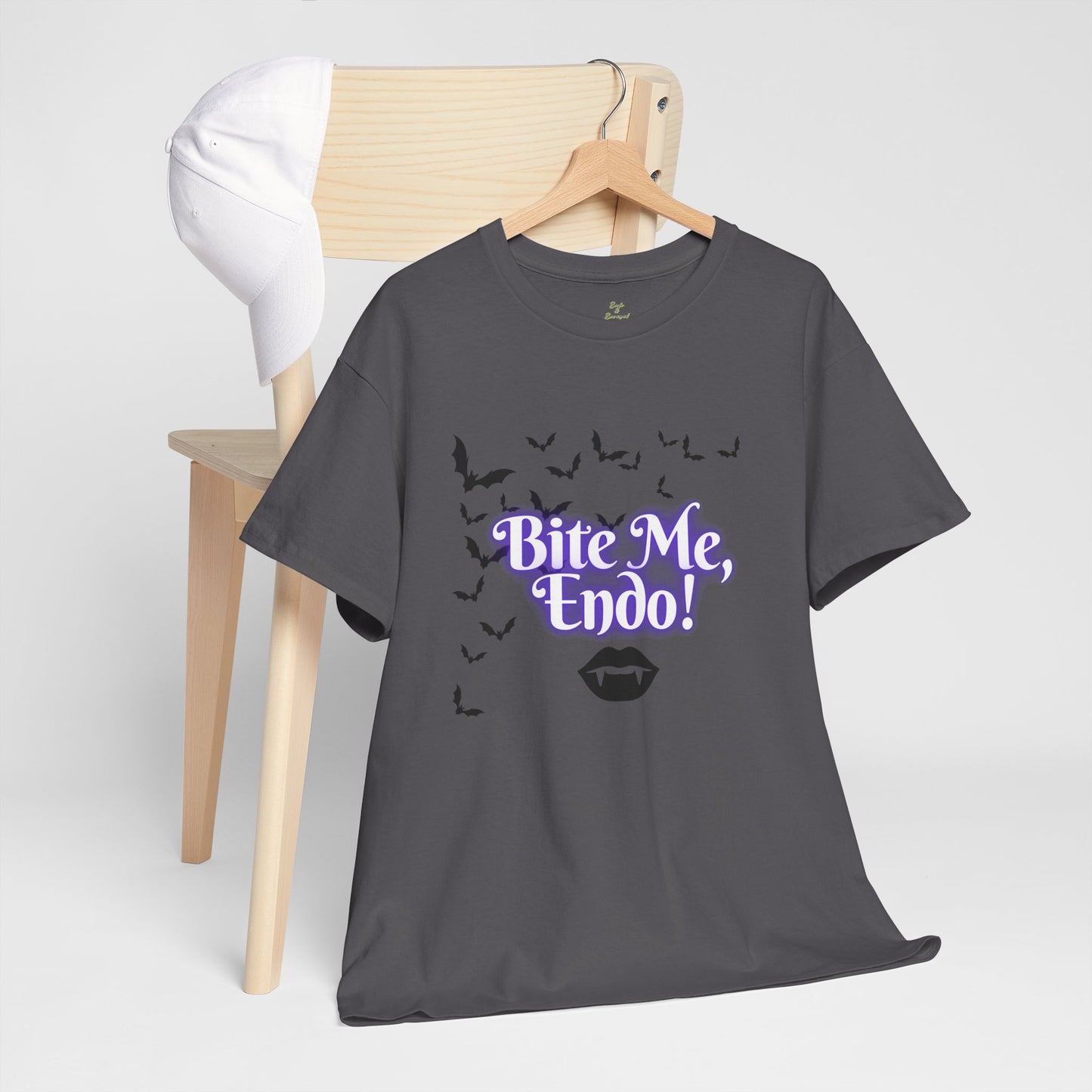 Funky Halloween Tee - "Bite Me, Undo!" Unisex Heavy Cotton T-Shirt, Spooky Apparel, Fall Fashion, Halloween Costume