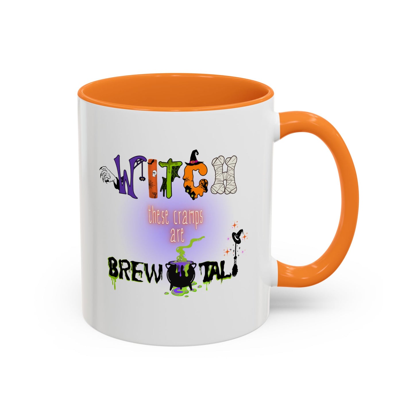 Witch These Cramps Are Brew-tal Mug β Funny Halloween Witch Coffee Cup for Women | Endo Awareness Gift