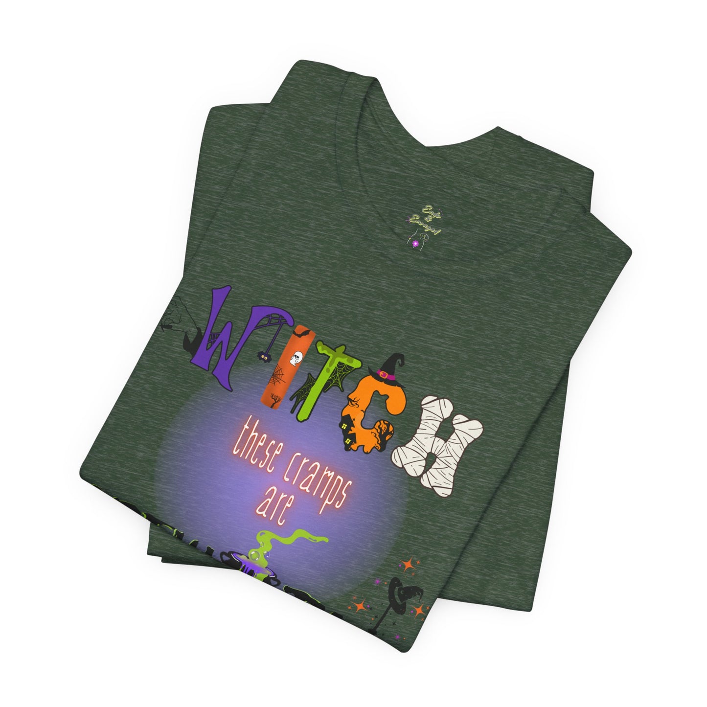 Endo Humor T-Shirt – Witch These Cramps Are Brew-tal! Funny Period Awareness Tee for Women”