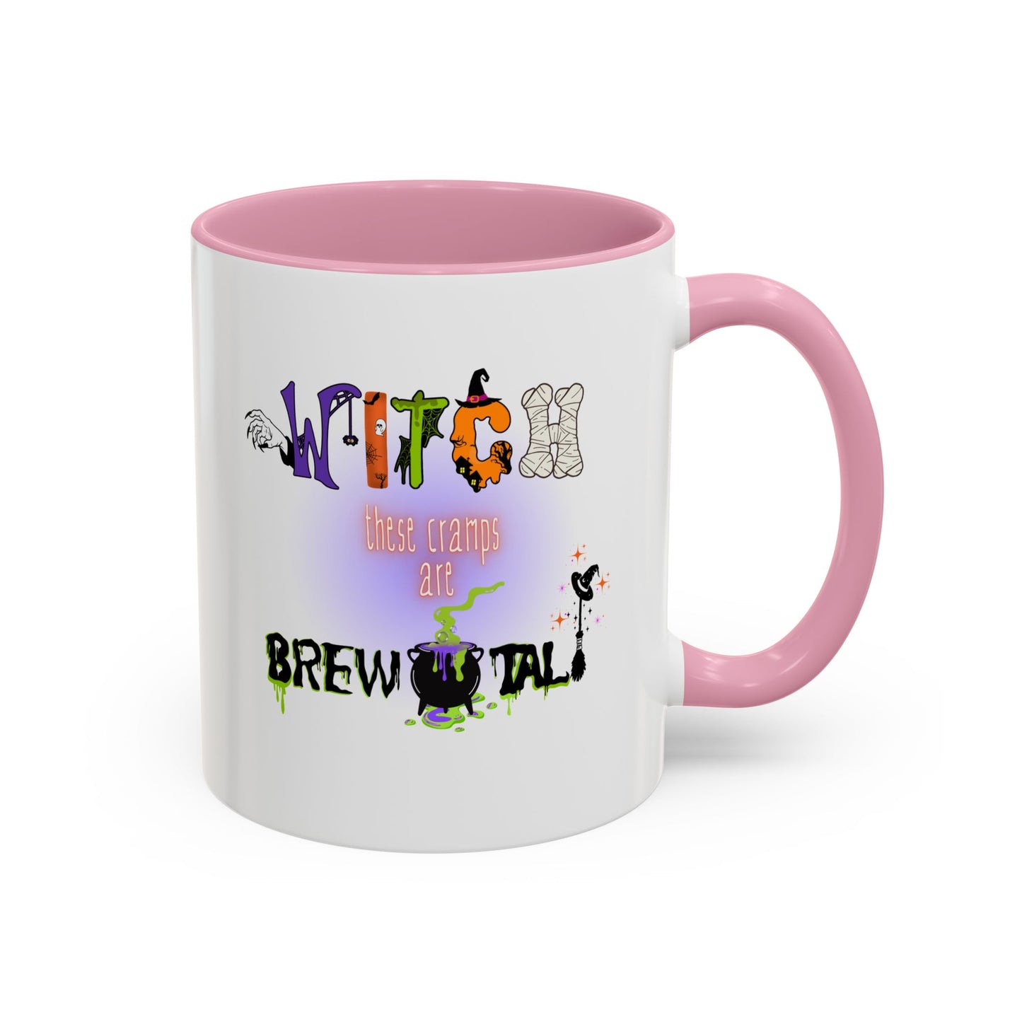 Witch These Cramps Are Brew-tal Mug β Funny Halloween Witch Coffee Cup for Women | Endo Awareness Gift