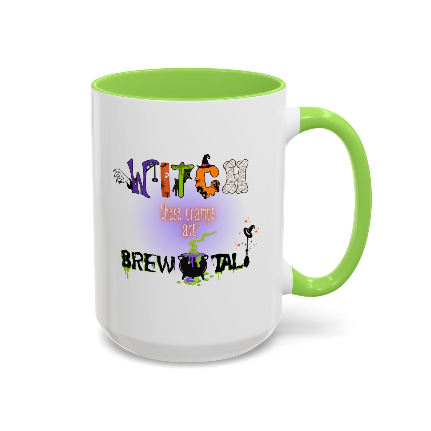 Witch These Cramps Are Brew-tal Mug β Funny Halloween Witch Coffee Cup for Women | Endo Awareness Gift