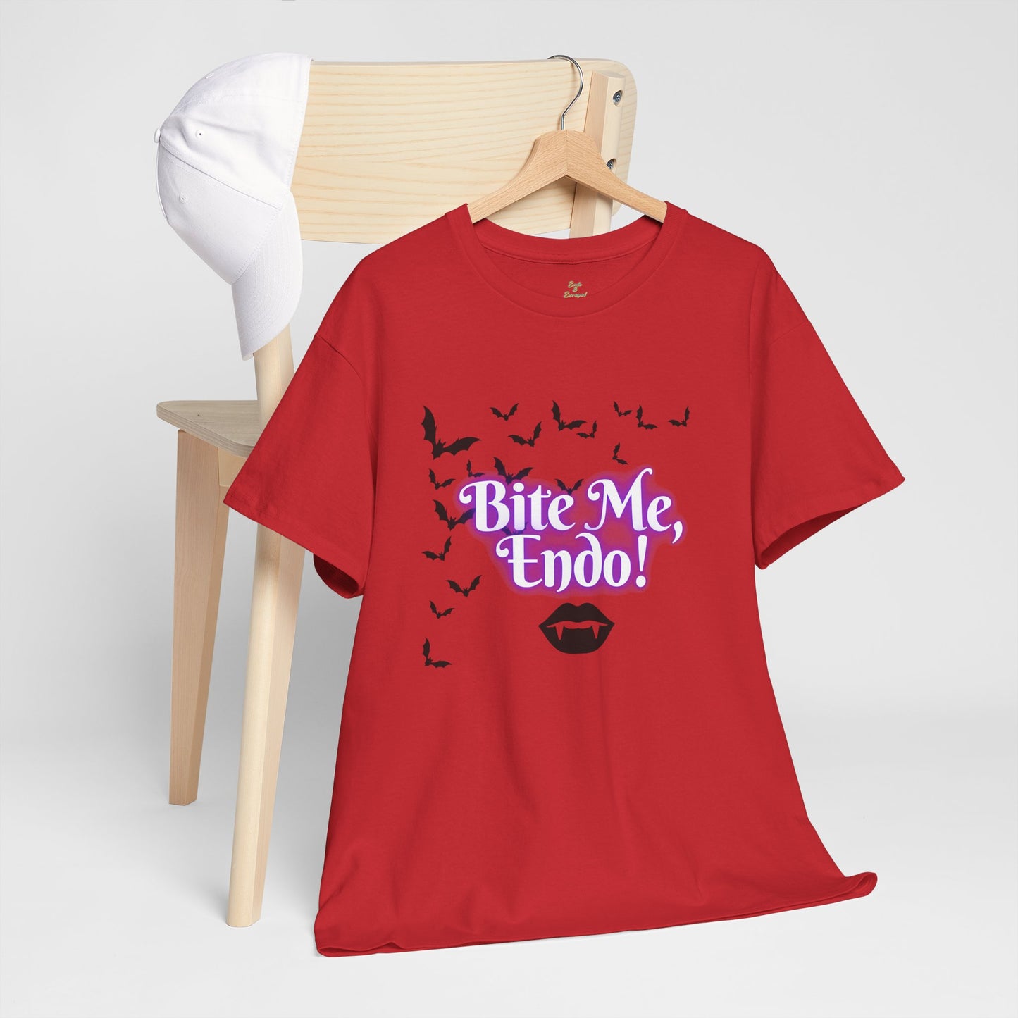 Funky Halloween Tee - "Bite Me, Undo!" Unisex Heavy Cotton T-Shirt, Spooky Apparel, Fall Fashion, Halloween Costume