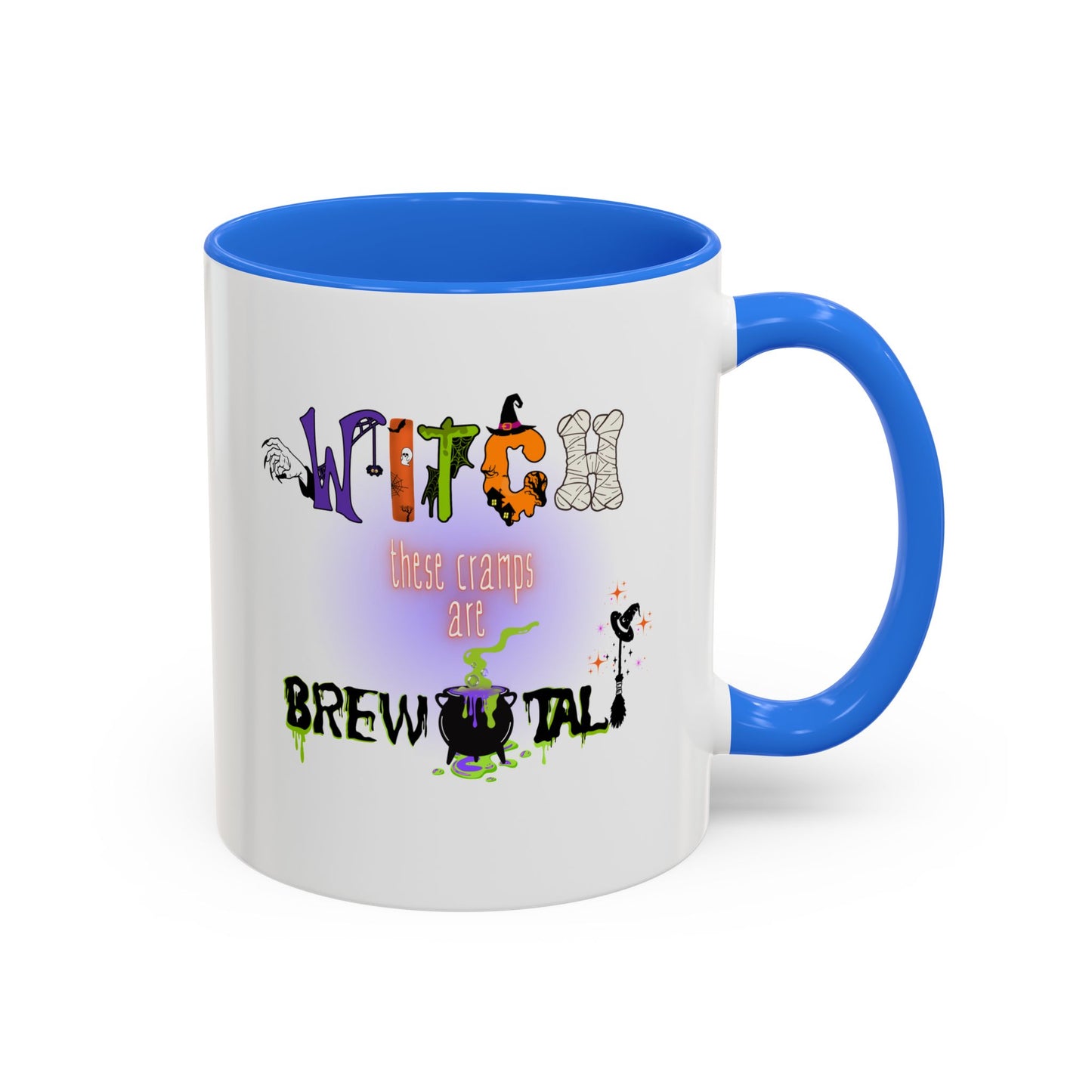 Witch These Cramps Are Brew-tal Mug β Funny Halloween Witch Coffee Cup for Women | Endo Awareness Gift