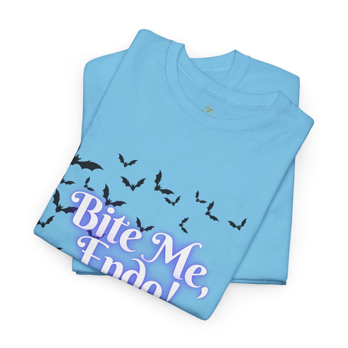 Funky Halloween Tee - "Bite Me, Undo!" Unisex Heavy Cotton T-Shirt, Spooky Apparel, Fall Fashion, Halloween Costume