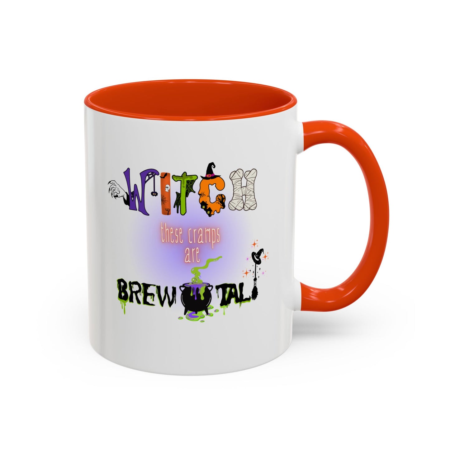 Witch These Cramps Are Brew-tal Mug β Funny Halloween Witch Coffee Cup for Women | Endo Awareness Gift