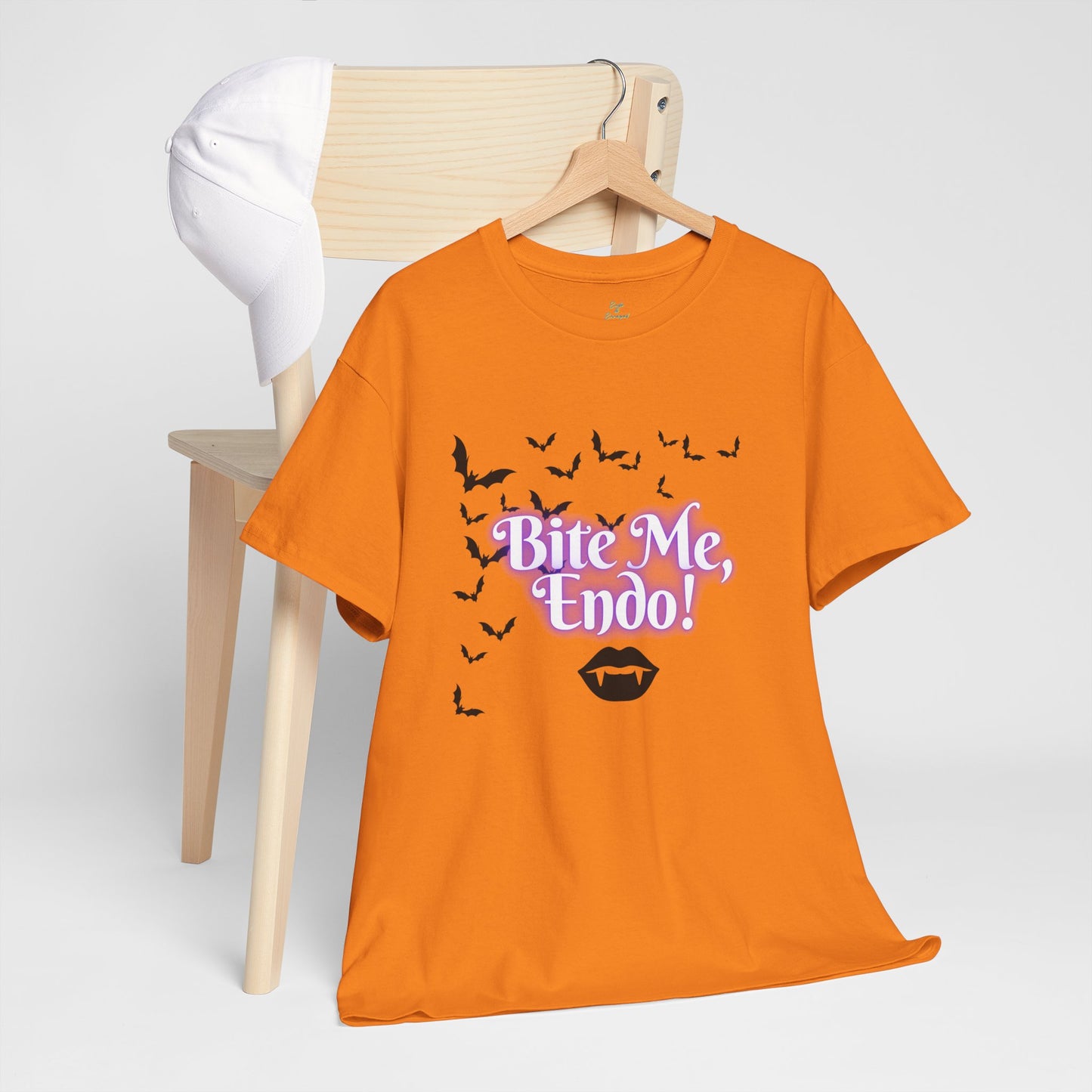 Funky Halloween Tee - "Bite Me, Undo!" Unisex Heavy Cotton T-Shirt, Spooky Apparel, Fall Fashion, Halloween Costume