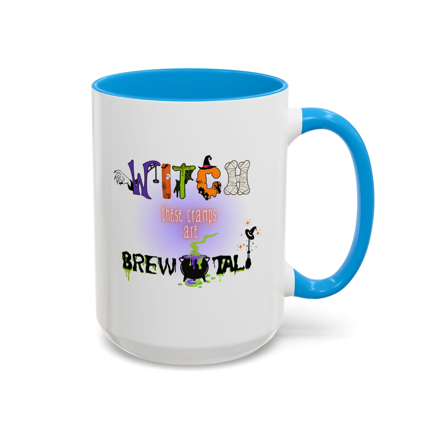 Witch These Cramps Are Brew-tal Mug β Funny Halloween Witch Coffee Cup for Women | Endo Awareness Gift
