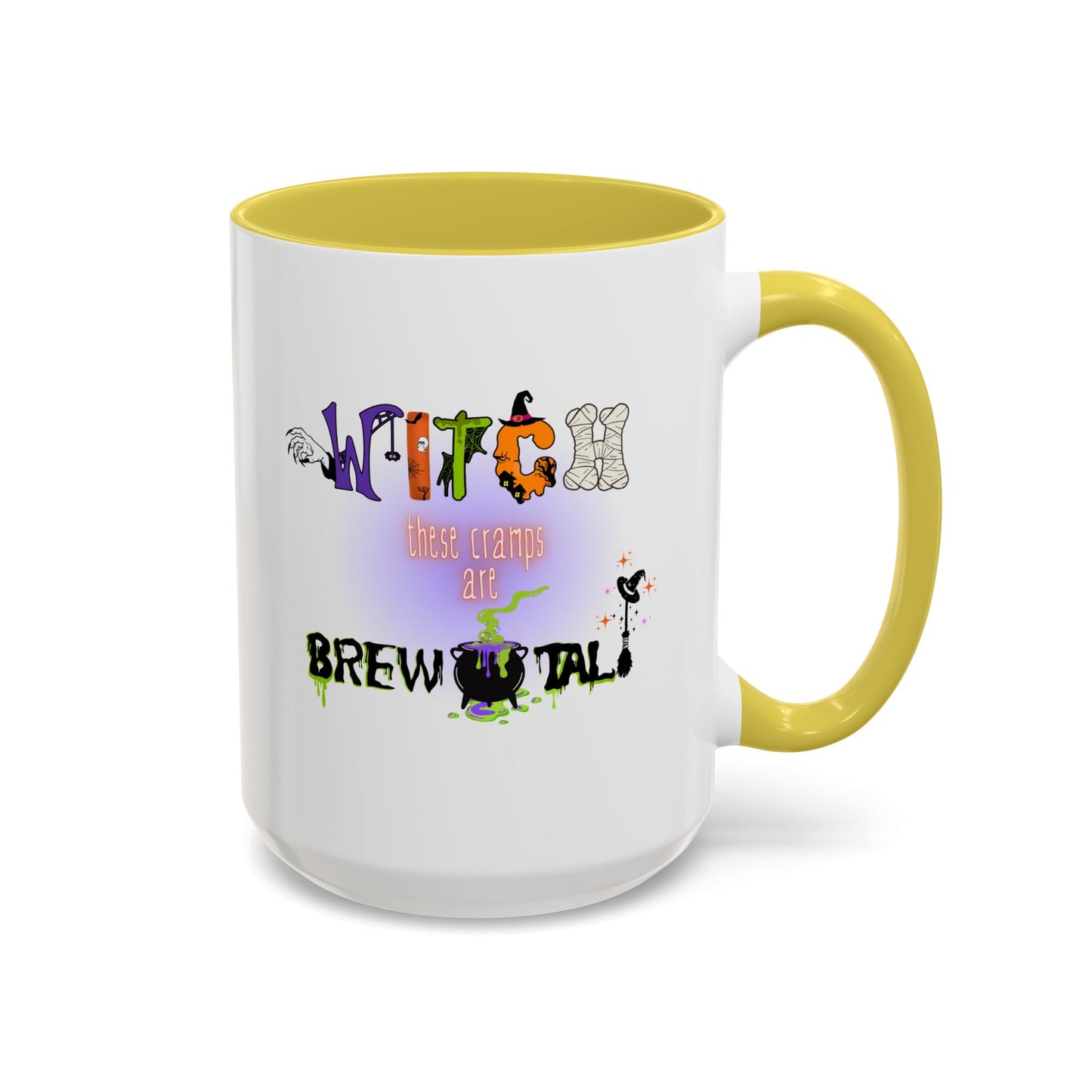Witch These Cramps Are Brew-tal Mug β Funny Halloween Witch Coffee Cup for Women | Endo Awareness Gift