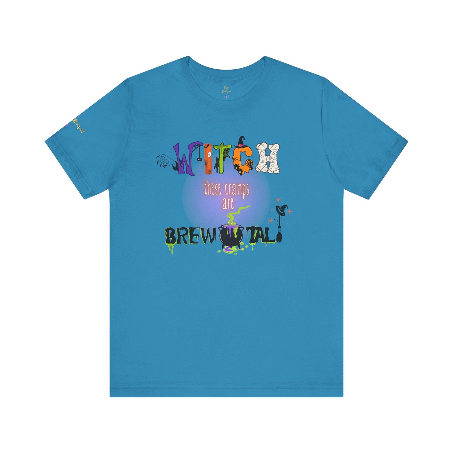 Endo Humor T-Shirt – Witch These Cramps Are Brew-tal! Funny Period Awareness Tee for Women”