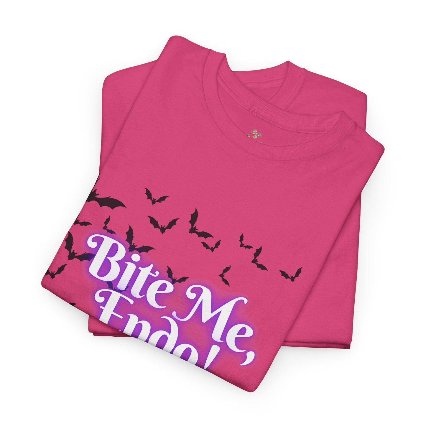 Funky Halloween Tee - "Bite Me, Undo!" Unisex Heavy Cotton T-Shirt, Spooky Apparel, Fall Fashion, Halloween Costume