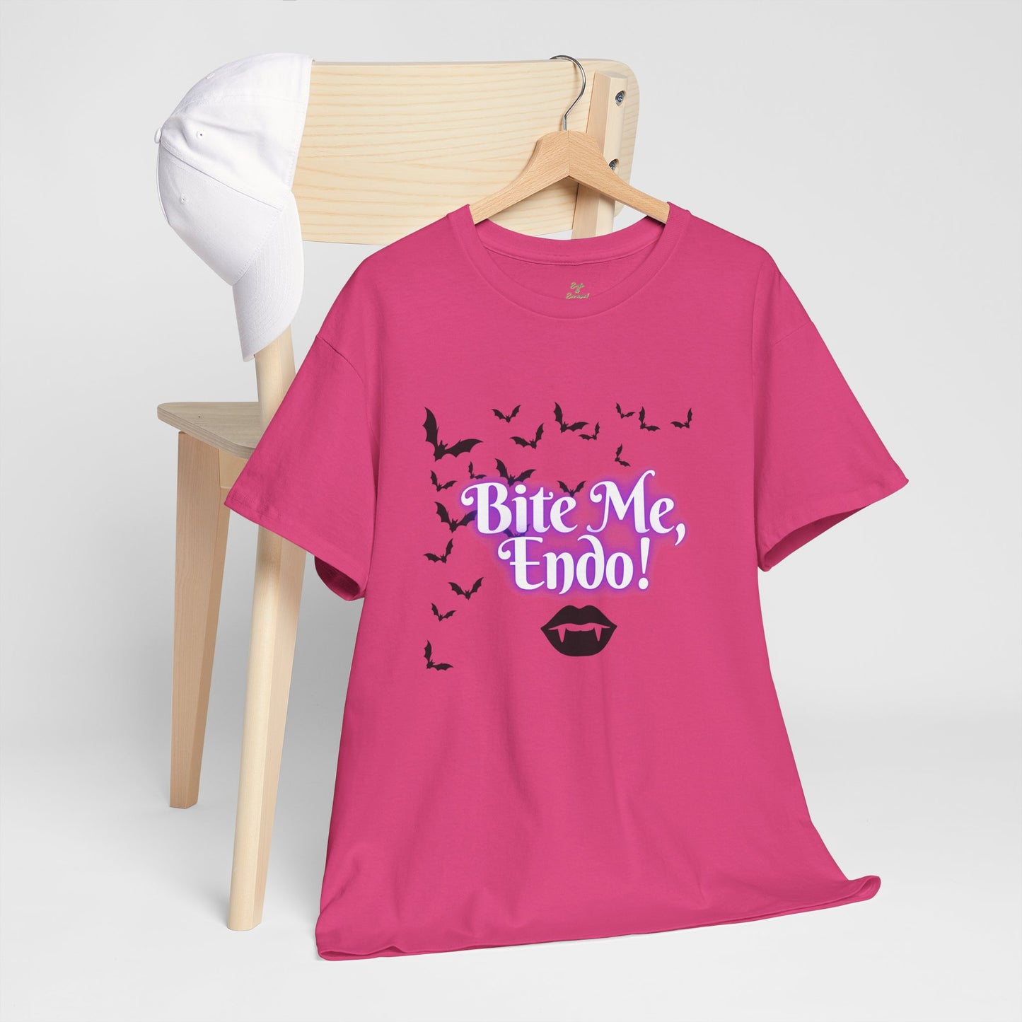 Funky Halloween Tee - "Bite Me, Undo!" Unisex Heavy Cotton T-Shirt, Spooky Apparel, Fall Fashion, Halloween Costume