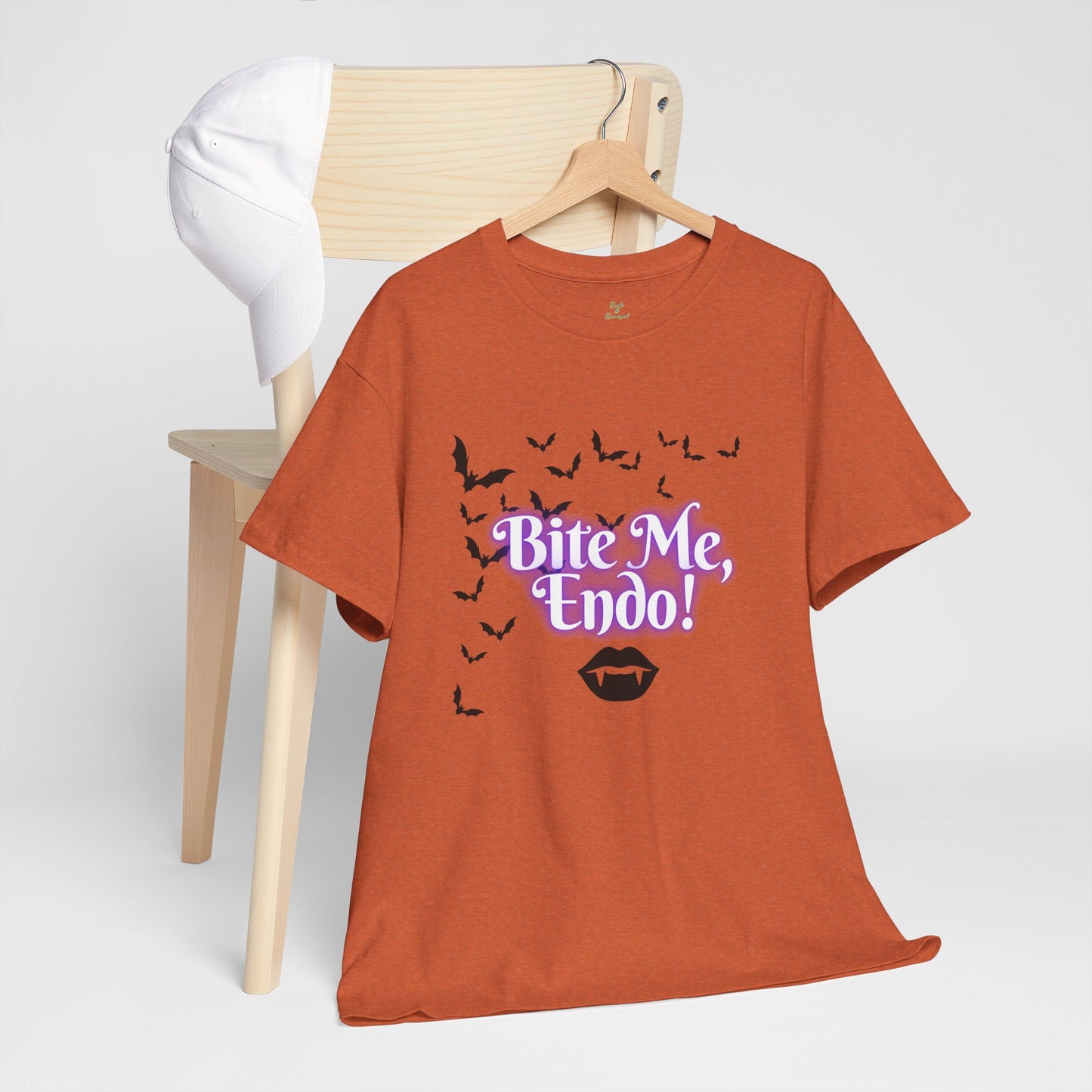 Funky Halloween Tee - "Bite Me, Undo!" Unisex Heavy Cotton T-Shirt, Spooky Apparel, Fall Fashion, Halloween Costume