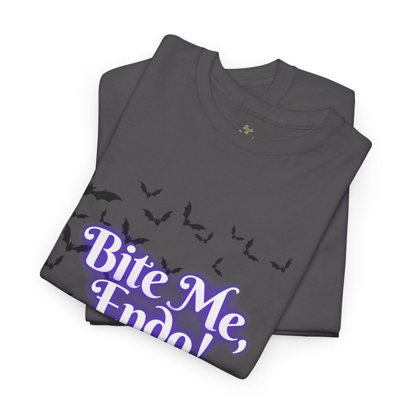 Funky Halloween Tee - "Bite Me, Undo!" Unisex Heavy Cotton T-Shirt, Spooky Apparel, Fall Fashion, Halloween Costume