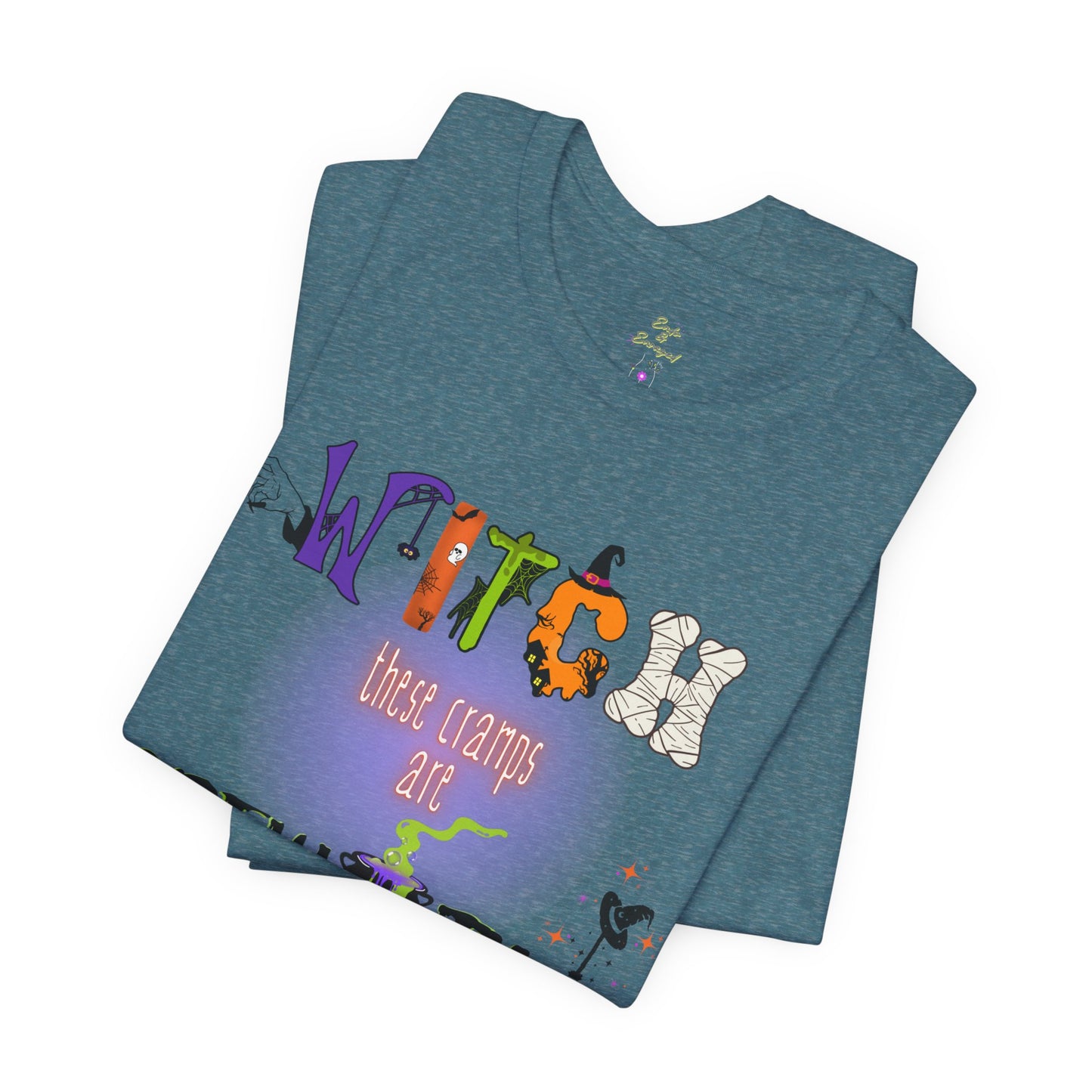 Endo Humor T-Shirt – Witch These Cramps Are Brew-tal! Funny Period Awareness Tee for Women”