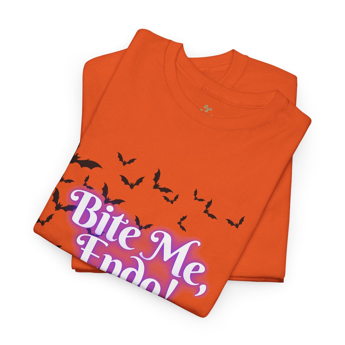 Funky Halloween Tee - "Bite Me, Undo!" Unisex Heavy Cotton T-Shirt, Spooky Apparel, Fall Fashion, Halloween Costume