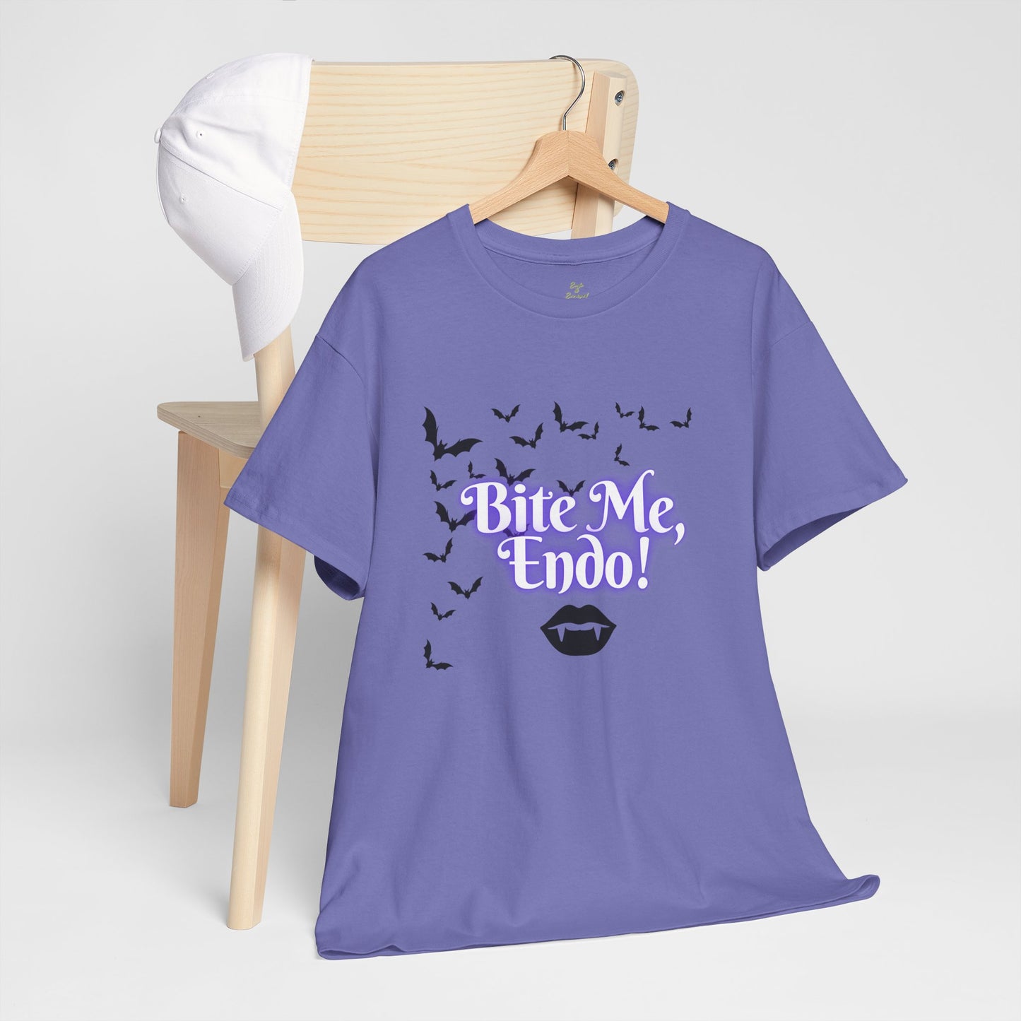 Funky Halloween Tee - "Bite Me, Undo!" Unisex Heavy Cotton T-Shirt, Spooky Apparel, Fall Fashion, Halloween Costume