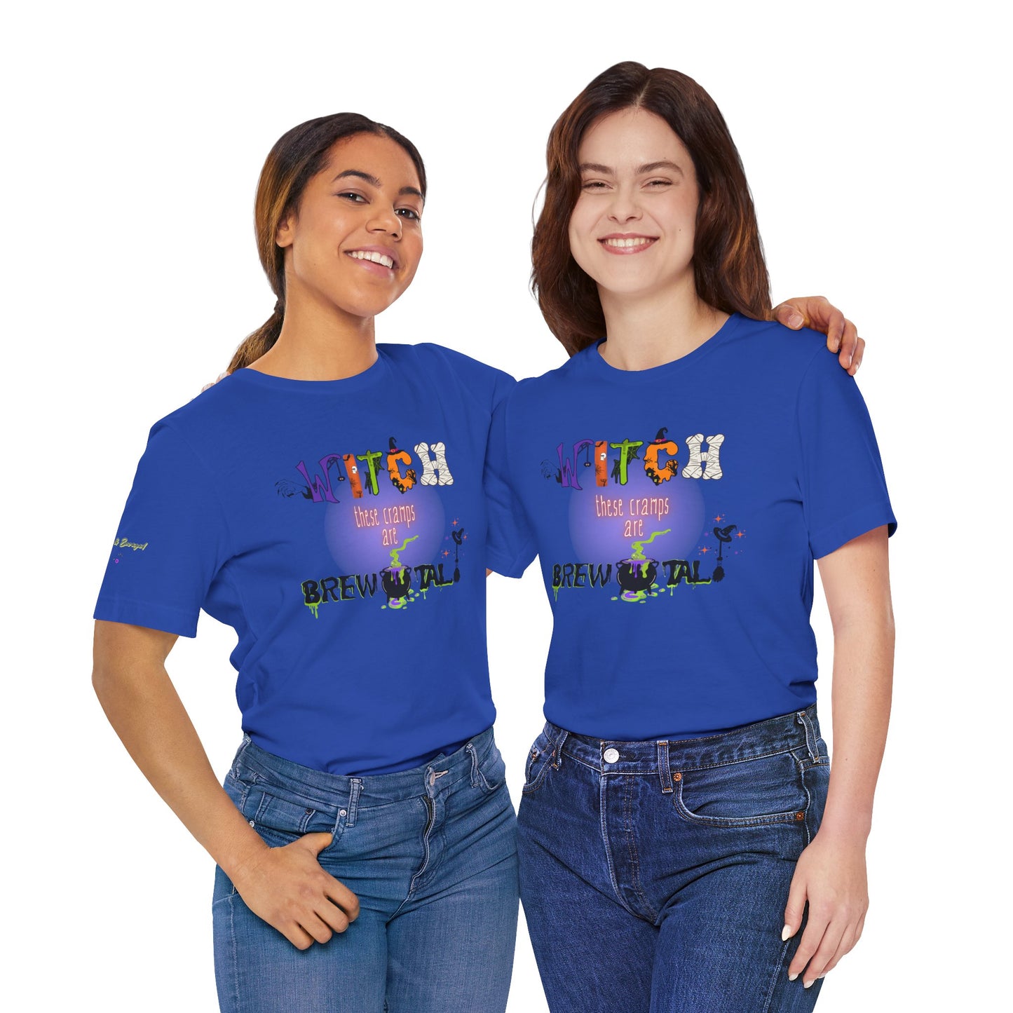 Endo Humor T-Shirt – Witch These Cramps Are Brew-tal! Funny Period Awareness Tee for Women”