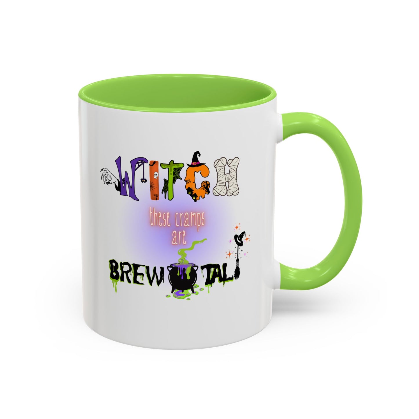 Witch These Cramps Are Brew-tal Mug β Funny Halloween Witch Coffee Cup for Women | Endo Awareness Gift