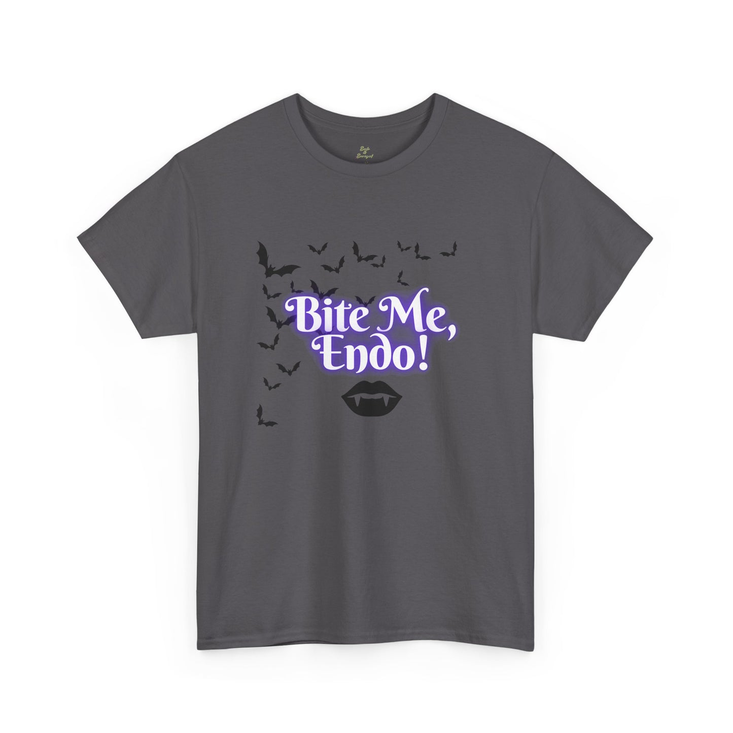 Funky Halloween Tee - "Bite Me, Undo!" Unisex Heavy Cotton T-Shirt, Spooky Apparel, Fall Fashion, Halloween Costume