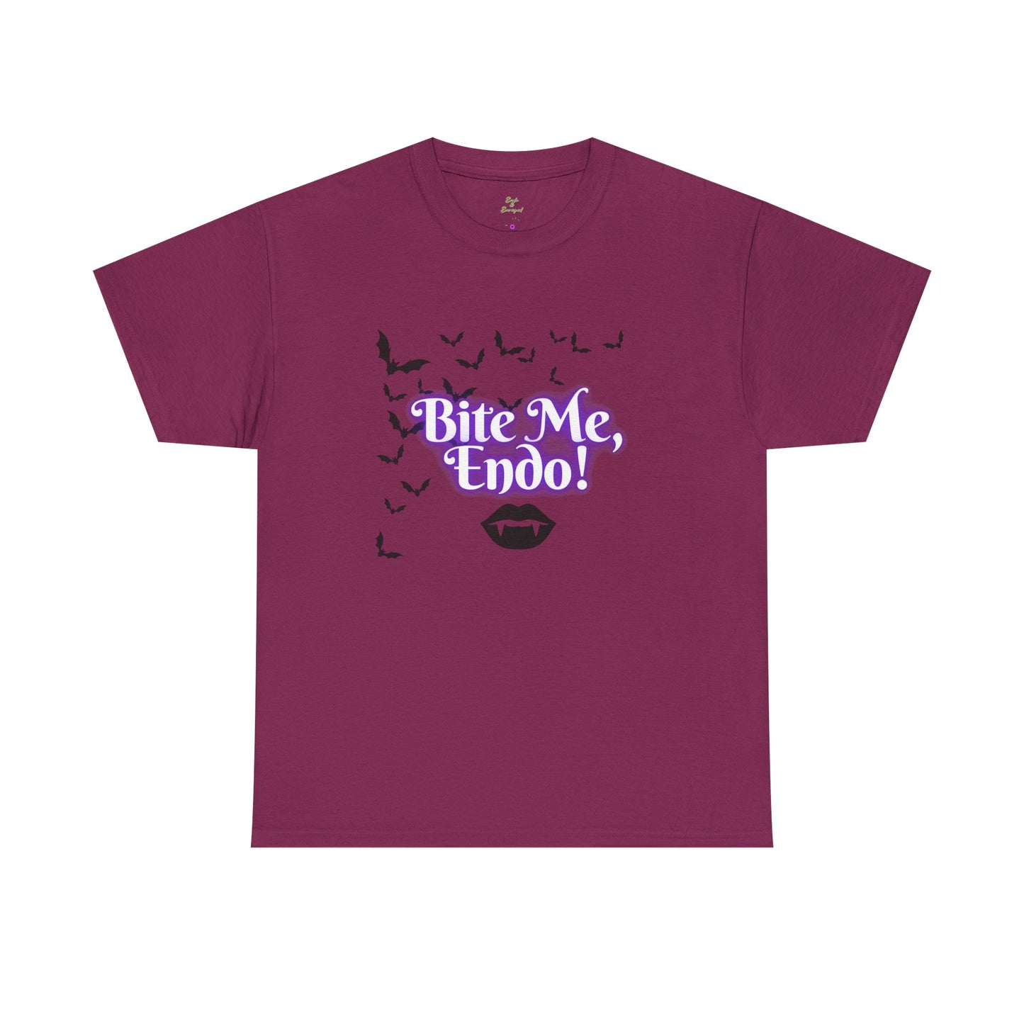 Funky Halloween Tee - "Bite Me, Undo!" Unisex Heavy Cotton T-Shirt, Spooky Apparel, Fall Fashion, Halloween Costume