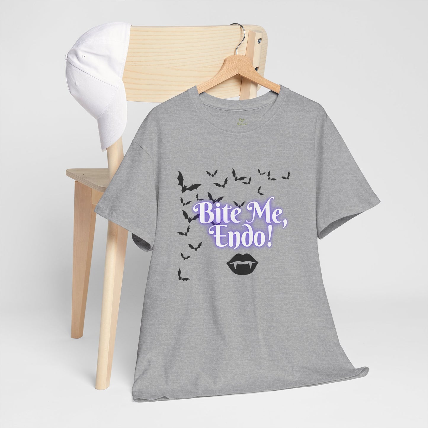 Funky Halloween Tee - "Bite Me, Undo!" Unisex Heavy Cotton T-Shirt, Spooky Apparel, Fall Fashion, Halloween Costume