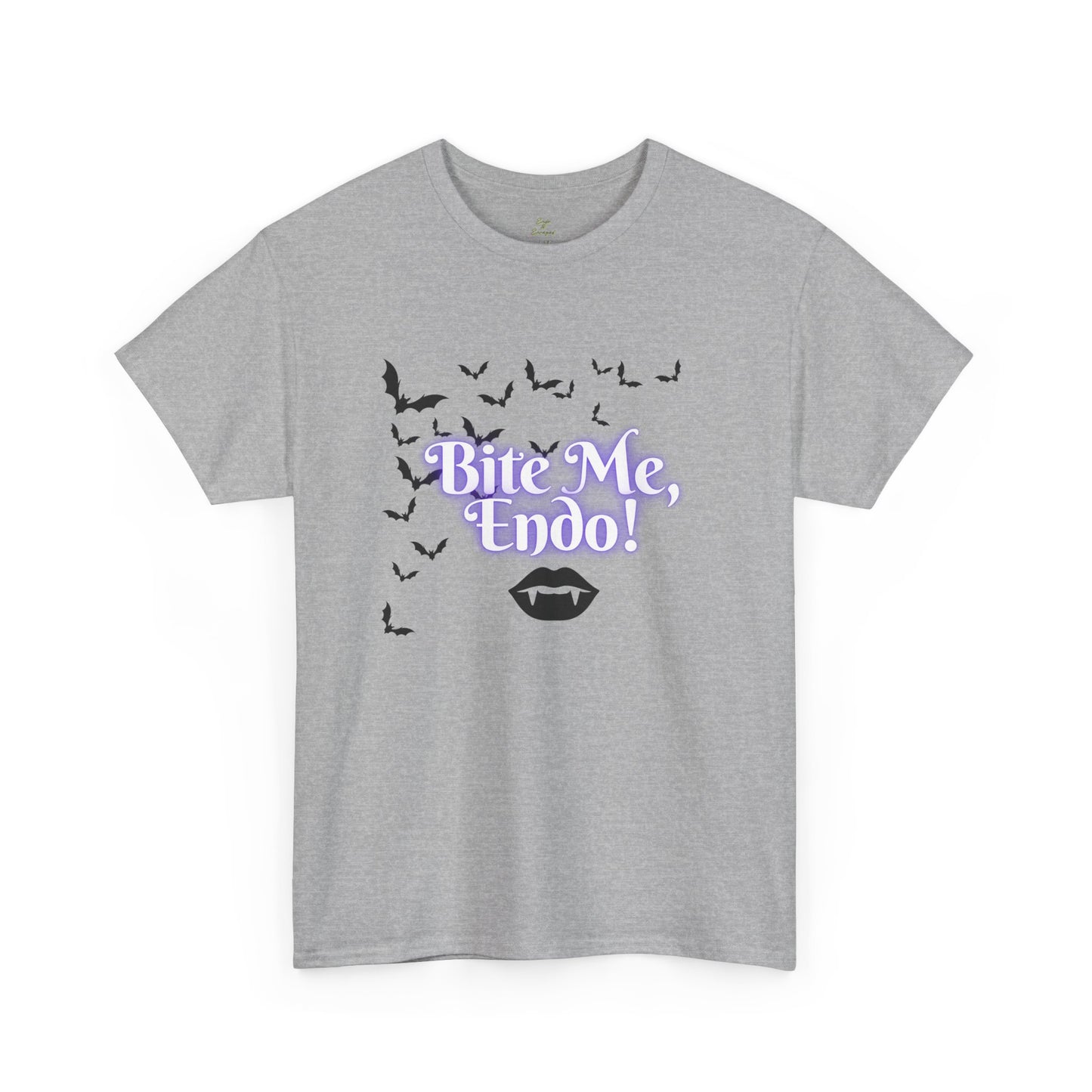 Funky Halloween Tee - "Bite Me, Undo!" Unisex Heavy Cotton T-Shirt, Spooky Apparel, Fall Fashion, Halloween Costume