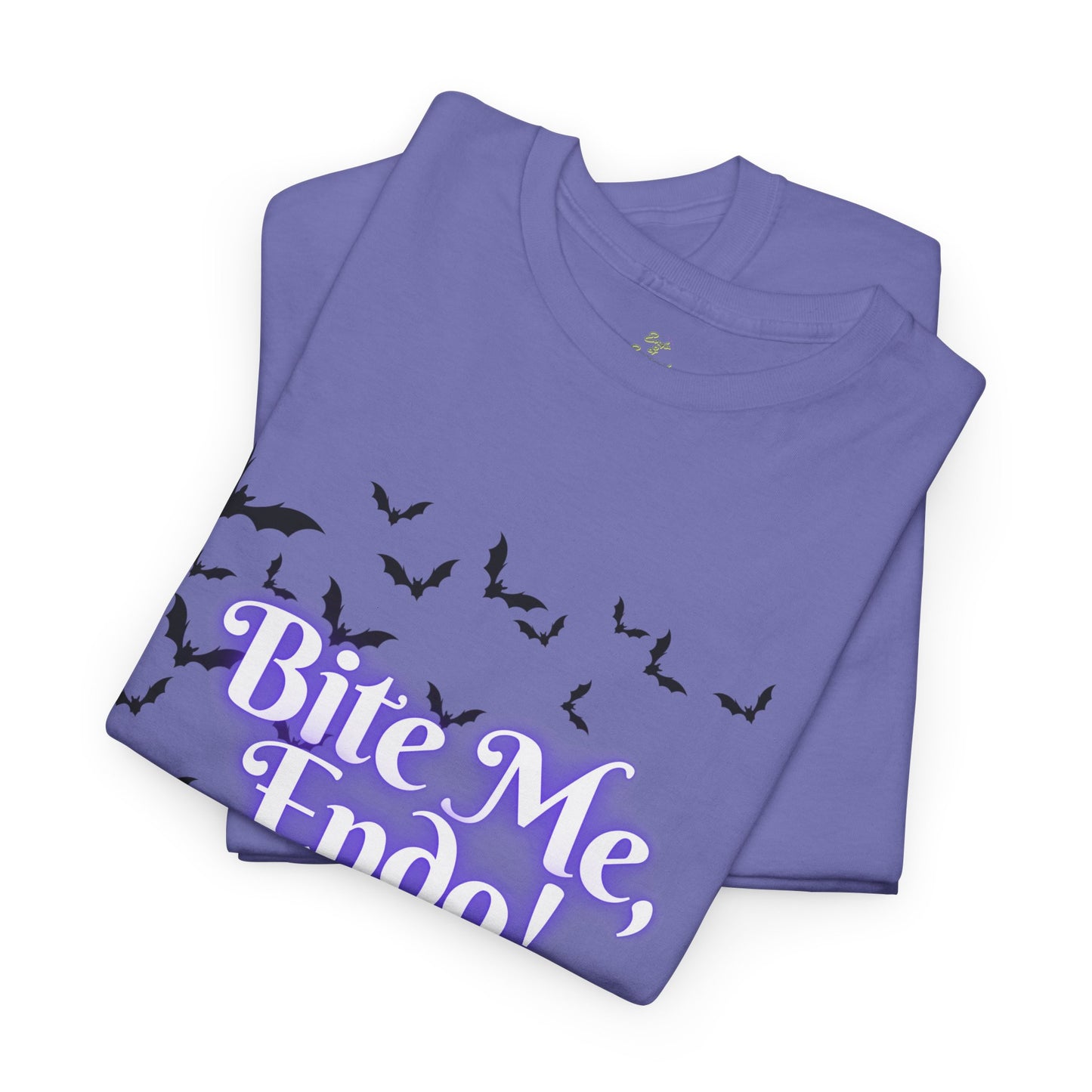 Funky Halloween Tee - "Bite Me, Undo!" Unisex Heavy Cotton T-Shirt, Spooky Apparel, Fall Fashion, Halloween Costume