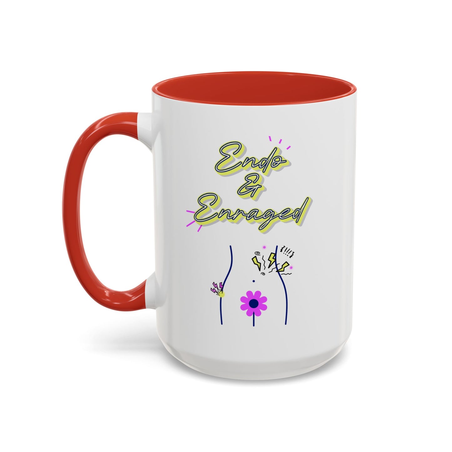 Cute Endometriosis humor coffee mug - laughing through the pain