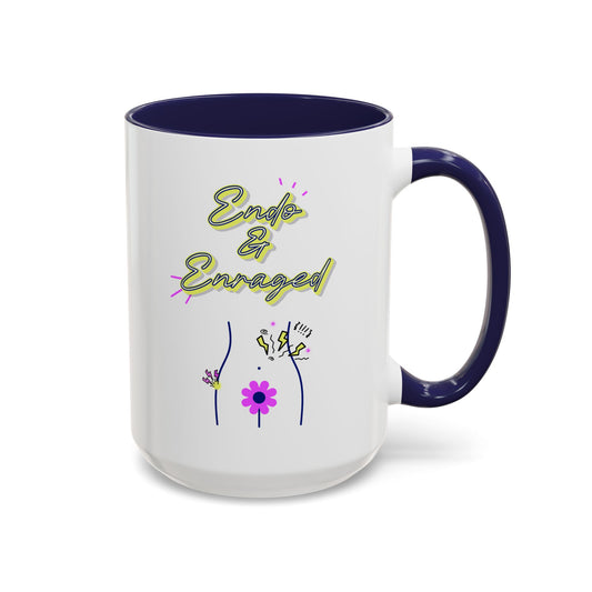 Cute Endometriosis humor coffee mug - laughing through the pain