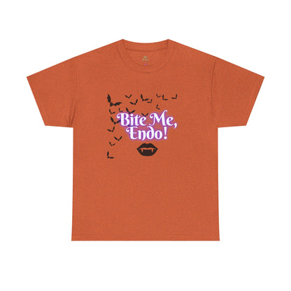 Funky Halloween Tee - "Bite Me, Undo!" Unisex Heavy Cotton T-Shirt, Spooky Apparel, Fall Fashion, Halloween Costume