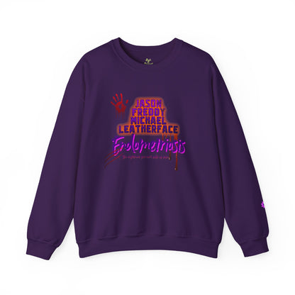 Endometriosis Horror Movie Sweatshirt | Halloween Crewneck | Endometriosis Awareness | Cozy Crew Sweater, Spooky Season