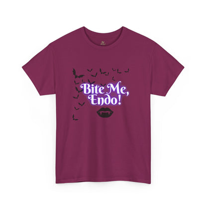 Funky Halloween Tee - "Bite Me, Undo!" Unisex Heavy Cotton T-Shirt, Spooky Apparel, Fall Fashion, Halloween Costume