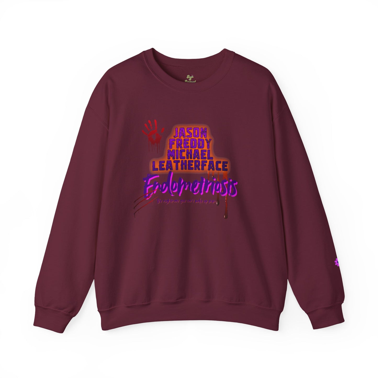 Endometriosis Horror Movie Sweatshirt | Halloween Crewneck | Endometriosis Awareness | Cozy Crew Sweater, Spooky Season