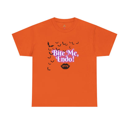 Funky Halloween Tee - "Bite Me, Undo!" Unisex Heavy Cotton T-Shirt, Spooky Apparel, Fall Fashion, Halloween Costume