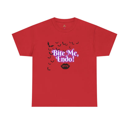 Funky Halloween Tee - "Bite Me, Undo!" Unisex Heavy Cotton T-Shirt, Spooky Apparel, Fall Fashion, Halloween Costume