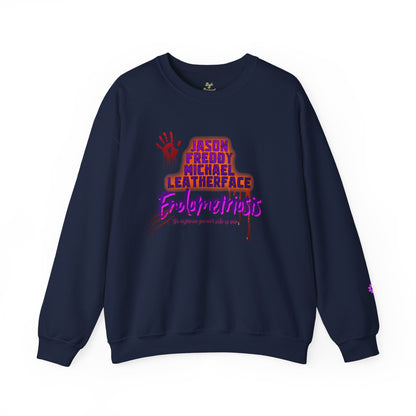 Endometriosis Horror Movie Sweatshirt | Halloween Crewneck | Endometriosis Awareness | Cozy Crew Sweater, Spooky Season