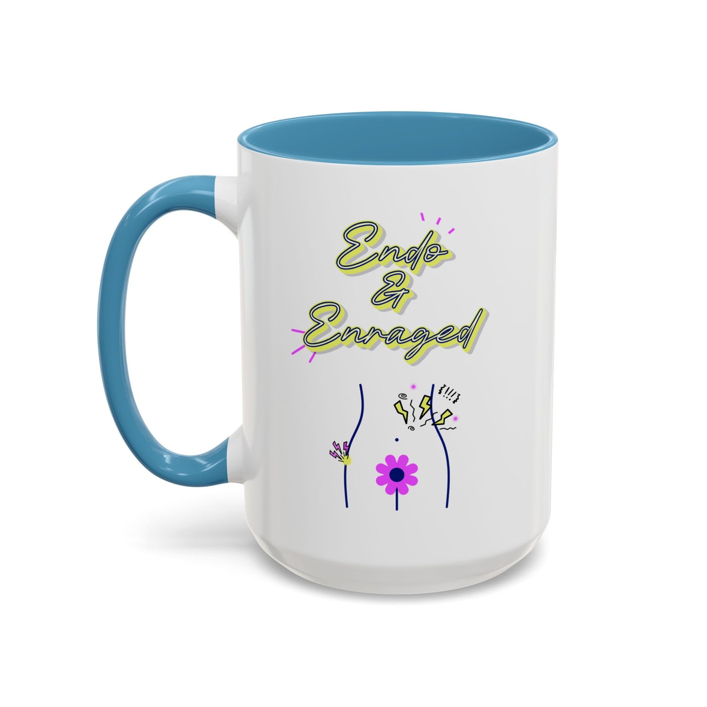 Cute Endometriosis humor coffee mug - laughing through the pain