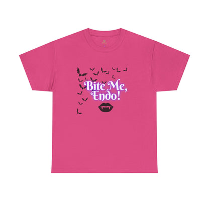 Funky Halloween Tee - "Bite Me, Undo!" Unisex Heavy Cotton T-Shirt, Spooky Apparel, Fall Fashion, Halloween Costume