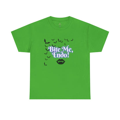 Funky Halloween Tee - "Bite Me, Undo!" Unisex Heavy Cotton T-Shirt, Spooky Apparel, Fall Fashion, Halloween Costume