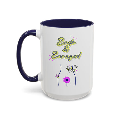 Cute Endometriosis humor coffee mug - laughing through the pain