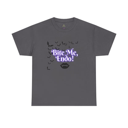 Funky Halloween Tee - "Bite Me, Undo!" Unisex Heavy Cotton T-Shirt, Spooky Apparel, Fall Fashion, Halloween Costume