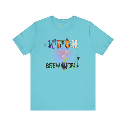 Endo Humor T-Shirt – Witch These Cramps Are Brew-tal! Funny Period Awareness Tee for Women”