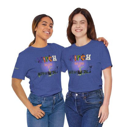 Endo Humor T-Shirt – Witch These Cramps Are Brew-tal! Funny Period Awareness Tee for Women”