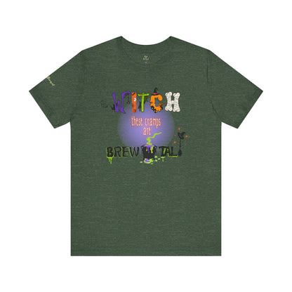 Endo Humor T-Shirt – Witch These Cramps Are Brew-tal! Funny Period Awareness Tee for Women”