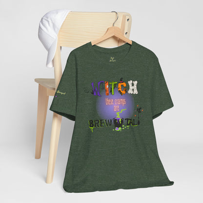 Endo Humor T-Shirt – Witch These Cramps Are Brew-tal! Funny Period Awareness Tee for Women”