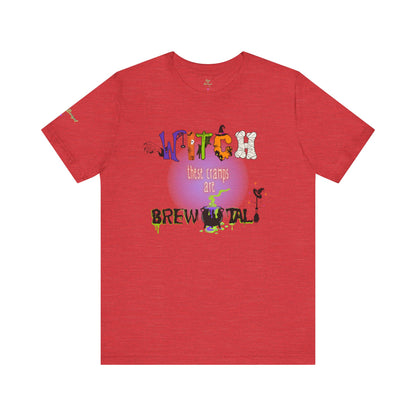 Endo Humor T-Shirt – Witch These Cramps Are Brew-tal! Funny Period Awareness Tee for Women”