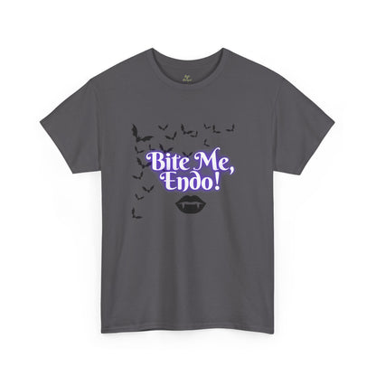 Funky Halloween Tee - "Bite Me, Undo!" Unisex Heavy Cotton T-Shirt, Spooky Apparel, Fall Fashion, Halloween Costume