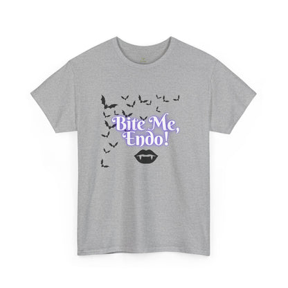 Funky Halloween Tee - "Bite Me, Undo!" Unisex Heavy Cotton T-Shirt, Spooky Apparel, Fall Fashion, Halloween Costume